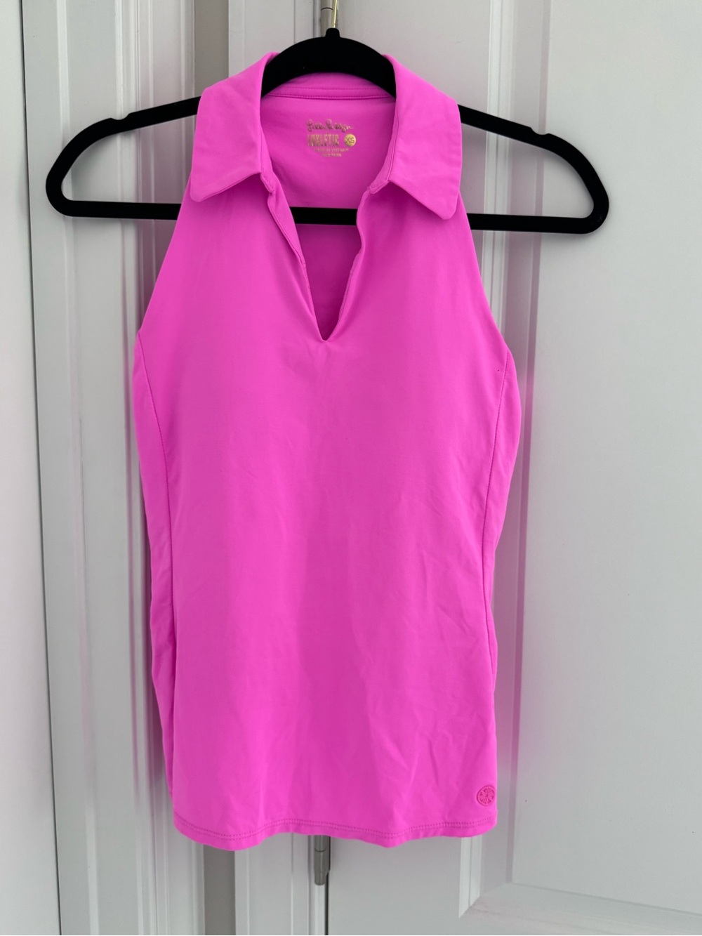 Lilly Pulitzer Neon Pink Sleeveless Polo Tank